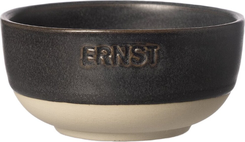 Ernst skål Mattsvart-natur bunn, Ø8 cm