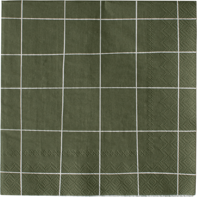 Square papirserviett 33x33 cm 20-pakning Green