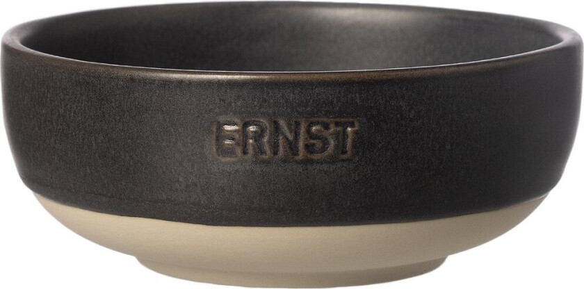 Ernst skål Mattsvart-natur bunn, Ø11 cm