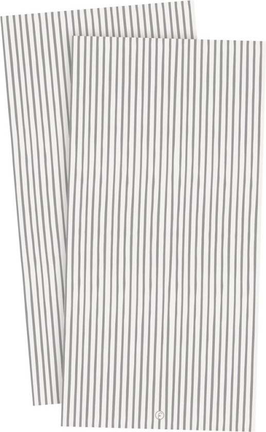 Ernst servietter, stripete 33x33 cm 20 pk Hvit-grå stripe