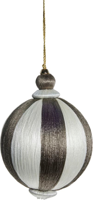 Agnes juletrekule Ø10 cm Off-white-brown