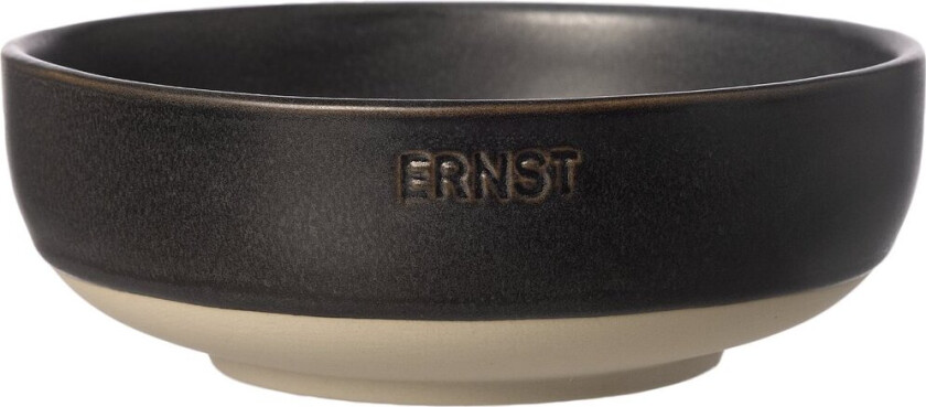 Ernst skål Mattsvart-natur bunn, Ø14 cm