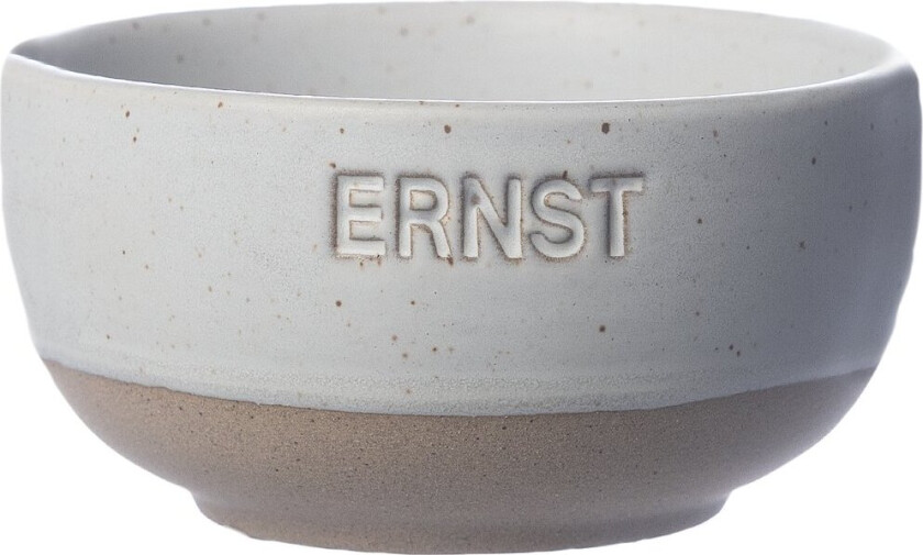 Ernst skål Hvit-natur bunn, Ø8 cm