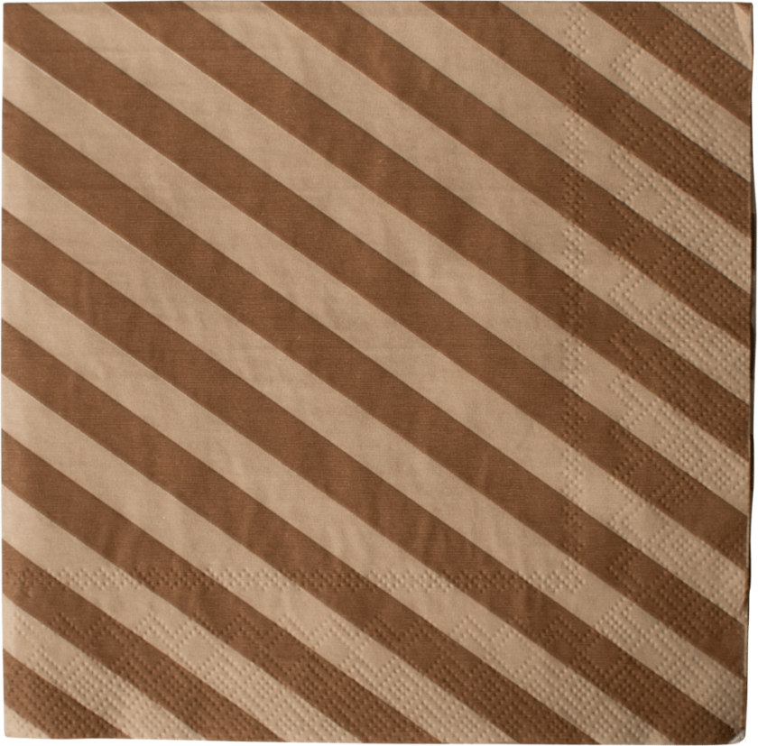 Stripe papirserviett 33x33 cm 20-pakn. Nougat