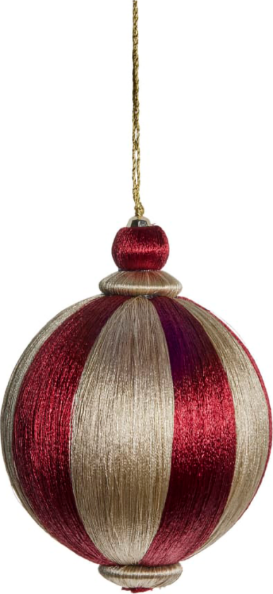 Agnes juletrekule Ø10 cm Dark red-linen