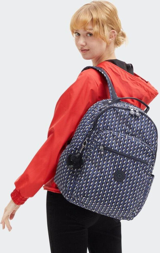 Seoul stor ryggsekk med PC lomme 3D K BLUE