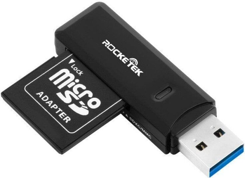 NÖRDIC USB 3.0 kortleser 2 spor SD, MicroSD UHS-I