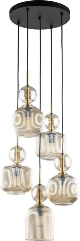 Sophia takpendel 5-lys - Amber