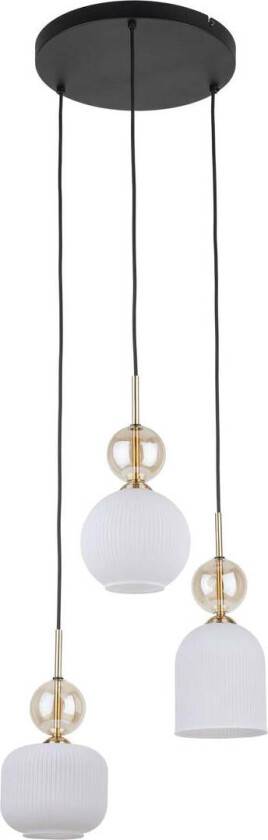 Sophia takpendel 3-lys - Amber / Hvit