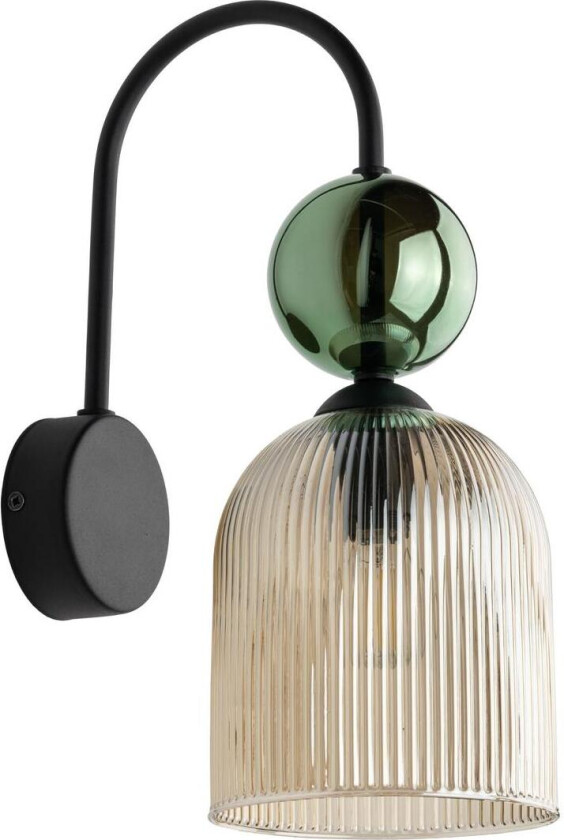 Sophia vegglampe - Grønn / Amber