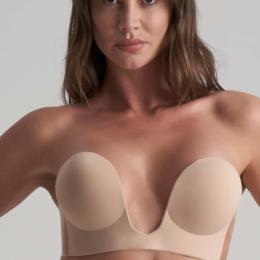 Seamless U-Style selvklebende BH, beige, Størrelse: B, Kvinner