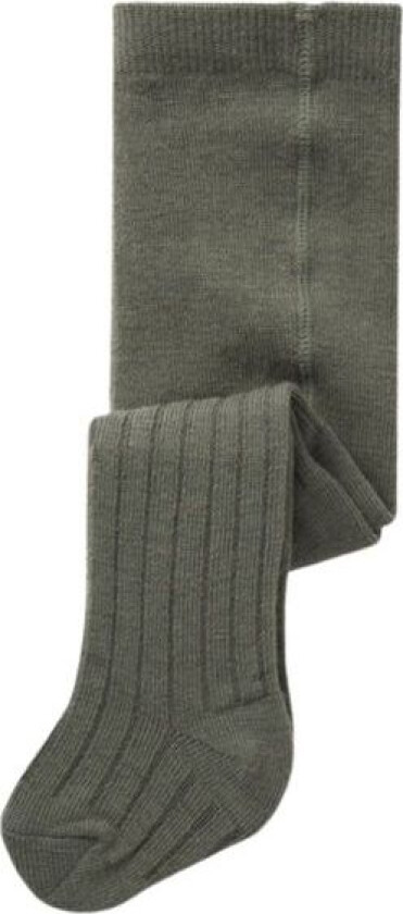 Name It - Strømpebukse Baby Ull/ Bomull Rib Wakma Mulled Basil