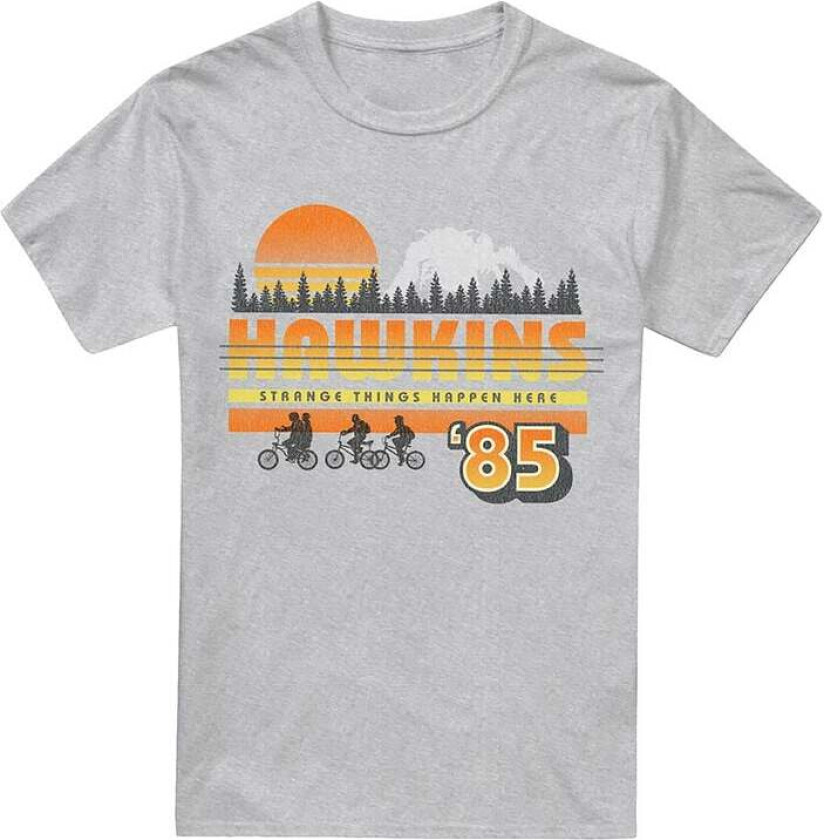T-skjorte - Hawkins Retro 85 - S til 5XL - Herrer - gråmelert