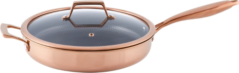 Sauterpande 28 Cm Med Låg Og Hybridbelægning - Rose Gold