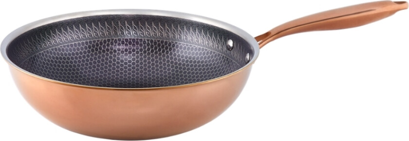 Wok 28 Cm Med Hybridbelægning - Rose Gold