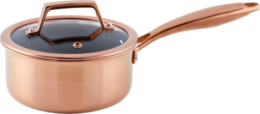 Kasserolle 1,5 L Med Låg Og Hybridbelægning - Rose Gold
