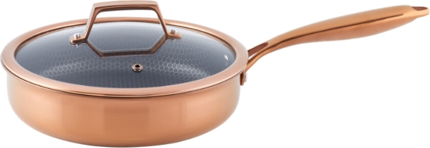 Sauterpande 24 Cm Med Låg Og Hybridbelægning - Rose Gold