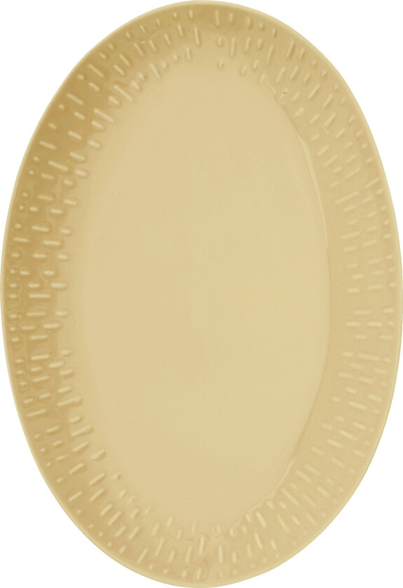 - Life in Colour - Confetti - Mustard oval dish w/relief porcelain (13394)