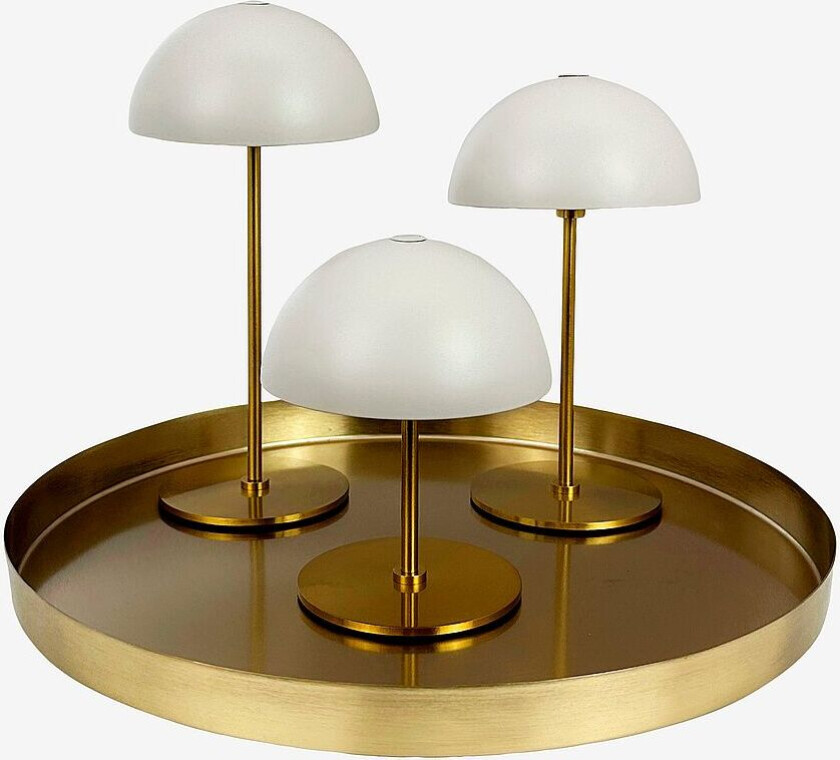 Bordlampe Along Mini 3 stk. og brett, Beige