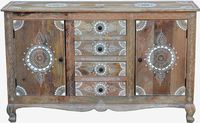 Skjenk med 2 dører og 4 skuffer Sharma, Brun