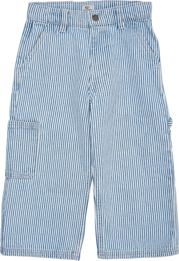 Y/D Stripe Twill Cargo Pants W. Adj. Waist Denim Blue Stripe Denim Blue Stripe 116 cm Blå 116 cm mann