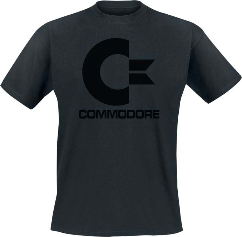 gaming T-skjorte - Commodore Black Logo - S til XXL - Herrer - svart