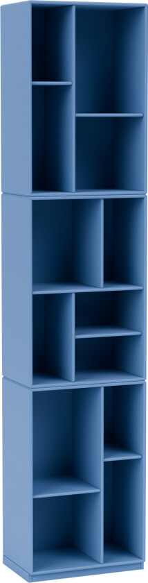 Loom Slim Bookcase 154-Azure 06 Plinth 3 cm - Bokhyller - Peter J. Lassen - Blå - Tre