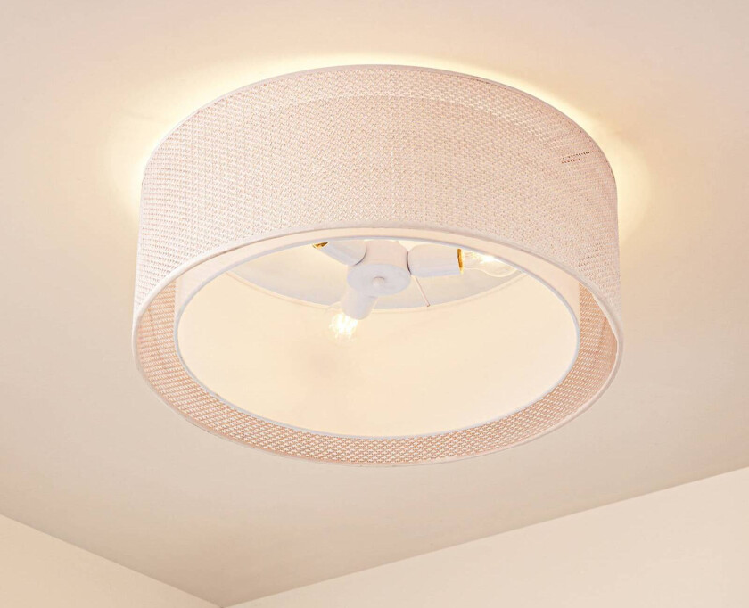 Lindby taklampe Soula, Ø 60 cm, beige, plast, E27