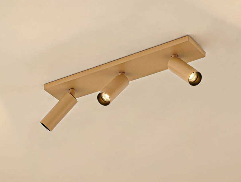 Downlight Brinja Slim, brun, 3 lyskilder, GU10 MR11