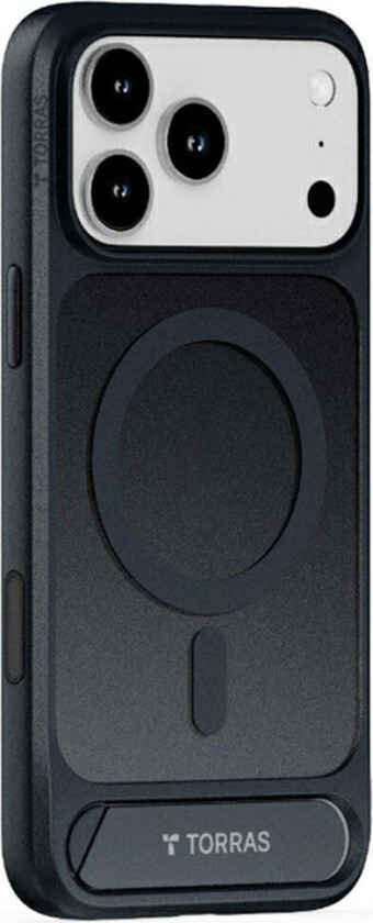 TORRAS iPhone 17 Pro Max Pstand Hybrid Deksel m. Kickstand - MagSafe Kompatibel - Svart