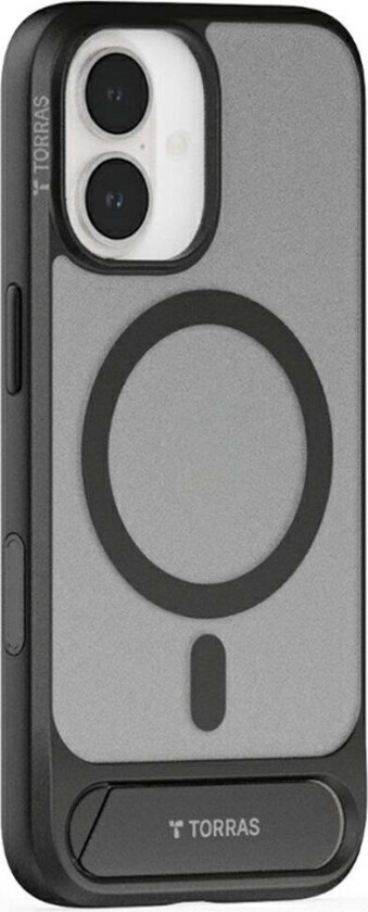 TORRAS iPhone 17 Pstand Hybrid Deksel m. Kickstand - MagSafe Kompatibel - Svart