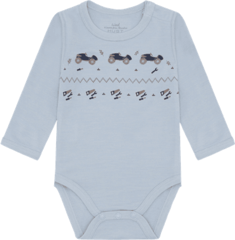 Baloo Playing Body Ull Bambus Baby Blue