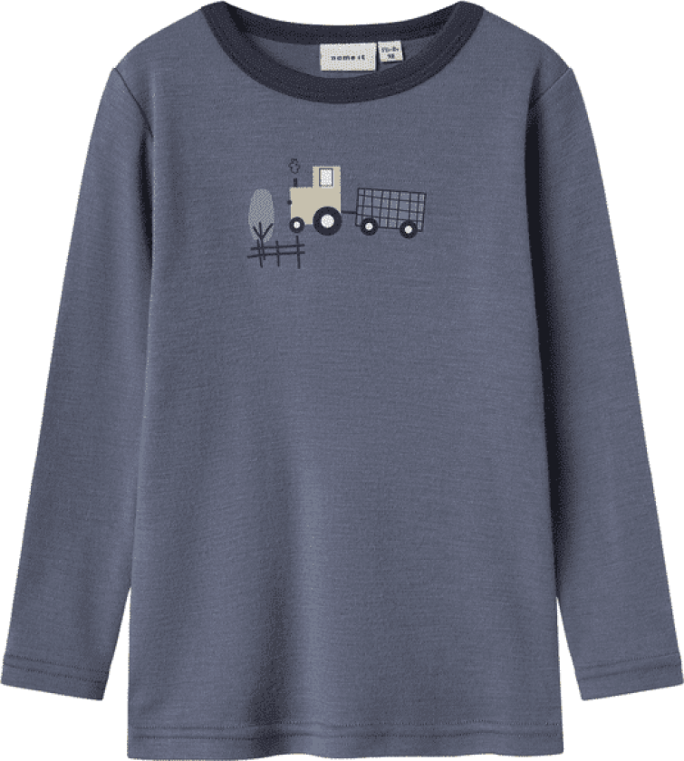 Bilde av Name It Nmmwillit genser i ull til småbarn, Folkstone Gray