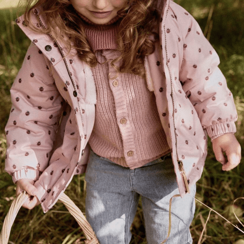 Nmflasnow05 vinterjakke småbarn, Misty Rose