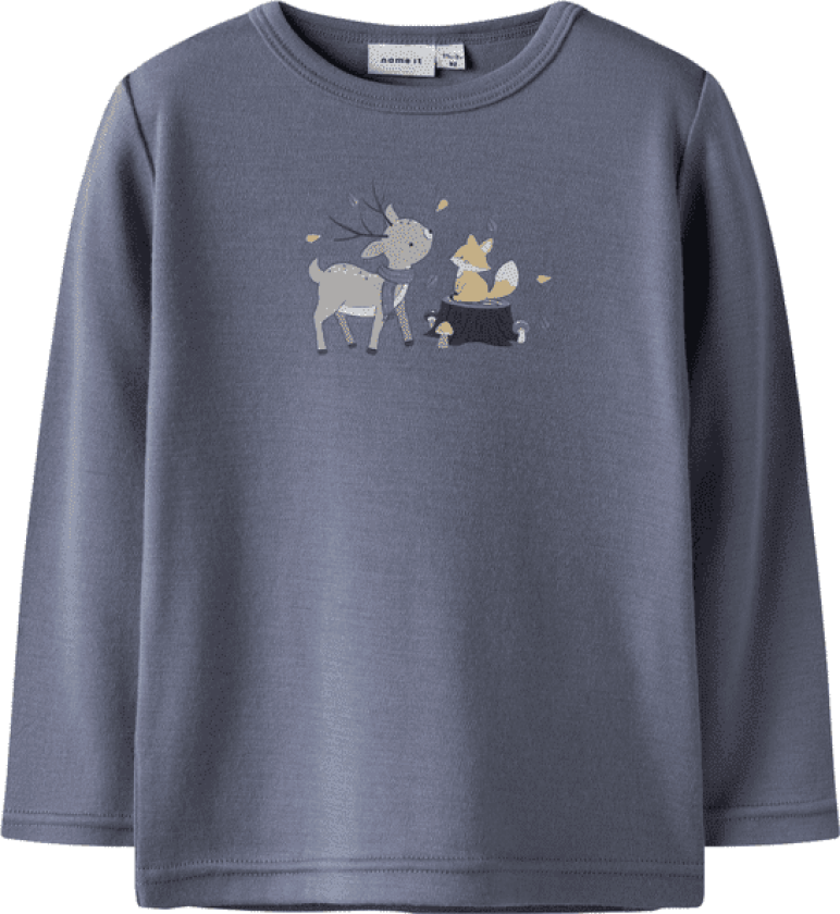 Name It Nmmwillitus genser i ull småbarn, Folkstone Gray