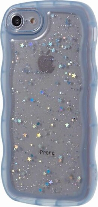 JTW Series deksel til iPhone 7/8/SE (2020)/SE (2022) Glitterstjerner Bølgete Kant TPU-deksel