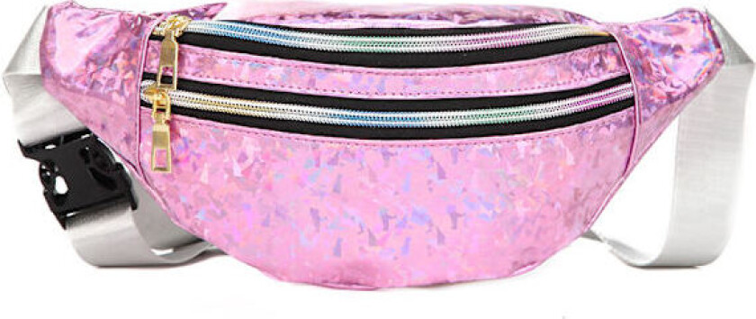 Ny rumpetaske for barn, glitter midjeveske skinnende vesker med justerbart belte