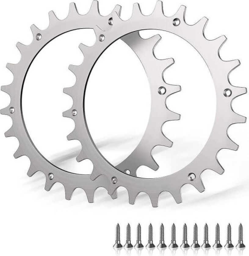 2 x Premium Pigger i Rustfritt Stål for Worx S/M Modell, 2 x Skrupigger i Rustfritt Stål, Forbedrer Grepet, Robotgressklipper Hjulstørrelse 205 mm_xx