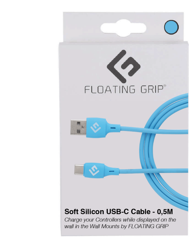 0,5M Silicone USB-C Cable (Blue)