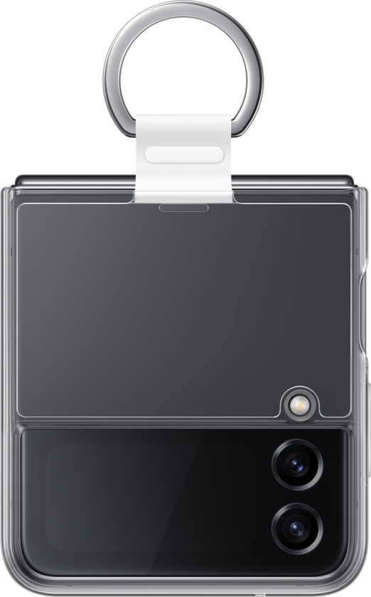 Galaxy Z Flip4 Clear Cover with Ring, Transparent
