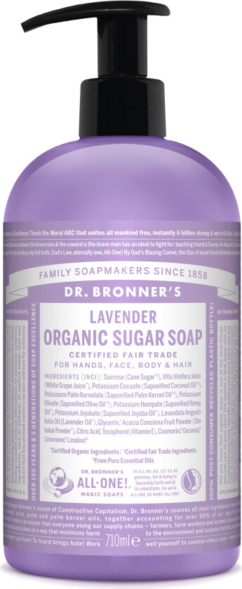 Dr. Bronner's - Organic Sugar Soap Lavender 710 ml