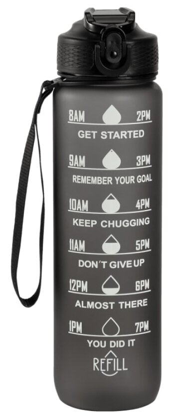 Drikkeflaske Black 1l Hollywood Motivational