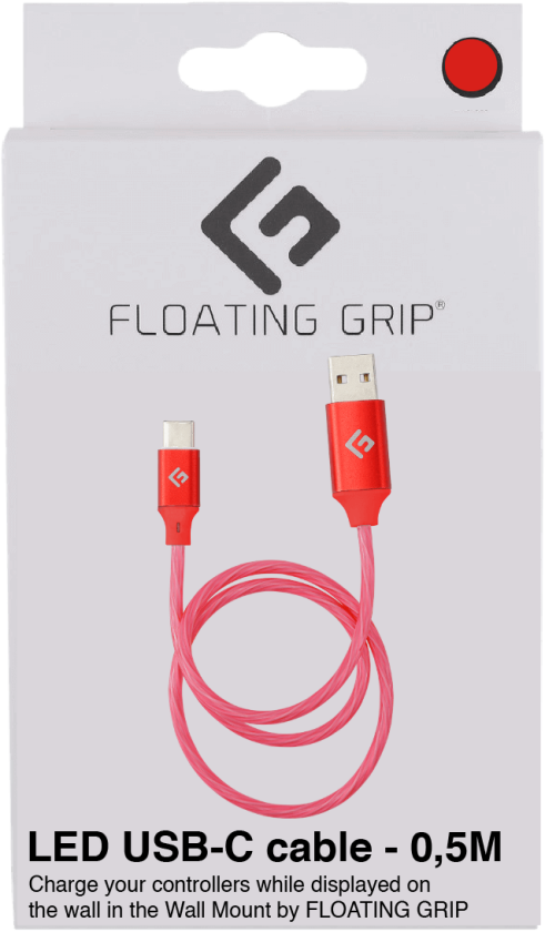 Bilde av 0,5M LED USB-C Cable (Red)