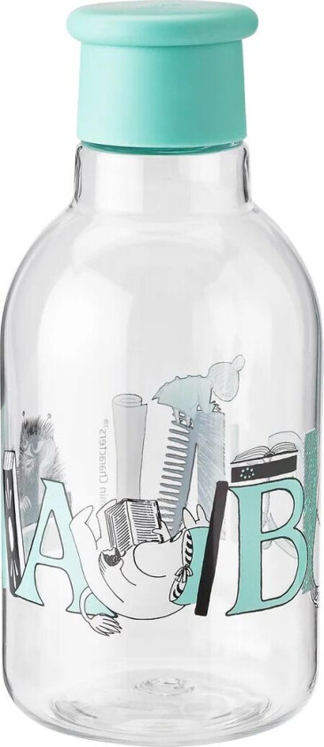 DRINK-IT Moomin ABC vannflaske 0,5 liter Turqouise