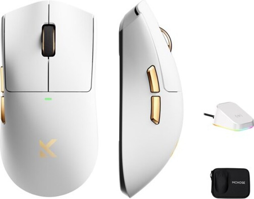 K7 Ultra Lightweight Wireless - Gaming mus - Optisk - 5 - Hvit