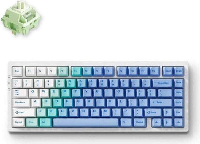 G75 Pro Wireless Gasket Mounted - Arctic Snow - Gamingtastatur - Uten numpad - Engelsk (USA) - Blå