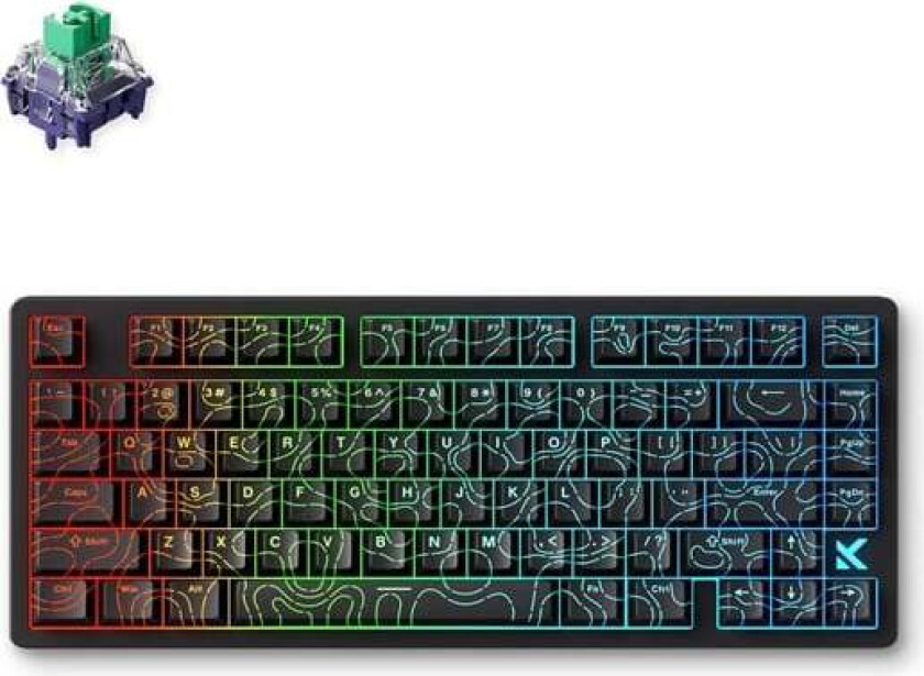 Jet 75 Kailh Magnetic God Hall Effect - Gamingtastatur - Uten numpad - Engelsk (USA) - Svart