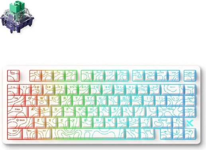 Jet 75 Kailh Magnetic God Hall Effect - Gamingtastatur - Uten numpad - Engelsk (USA) - Hvit