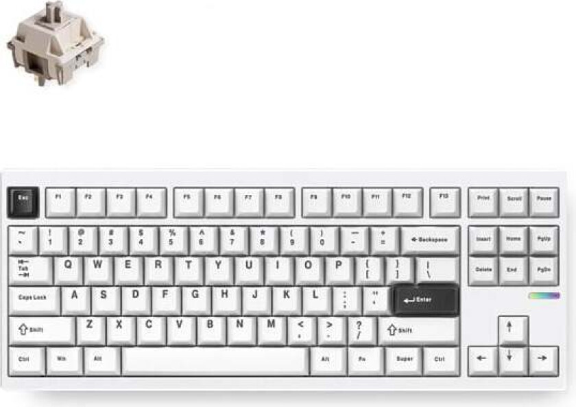 GX87 Ultra Aluminum Wireless Gasket Mounted - Gamingtastatur - Uten numpad - Engelsk (USA) - Hvit