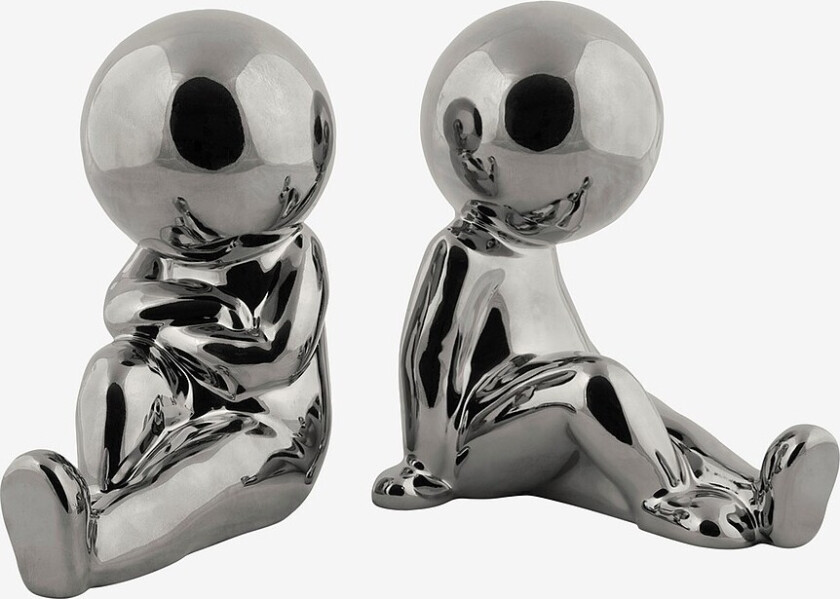 Sett med 2 bokstøtter Joey - Sølv